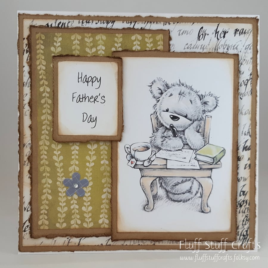 Handmade Father's Day card - the writer