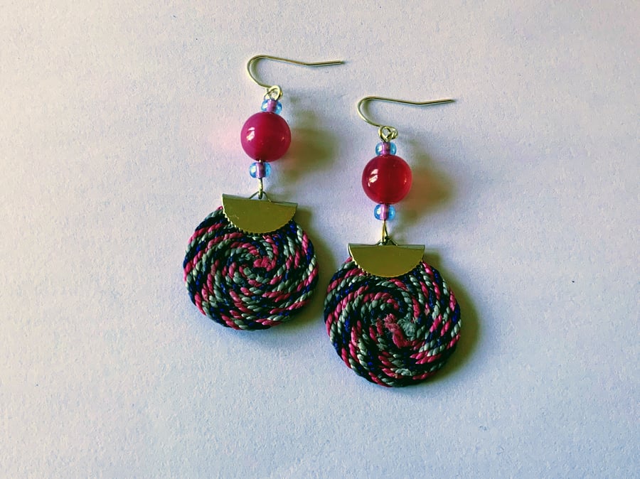 Satin Spiral Cord Earrings