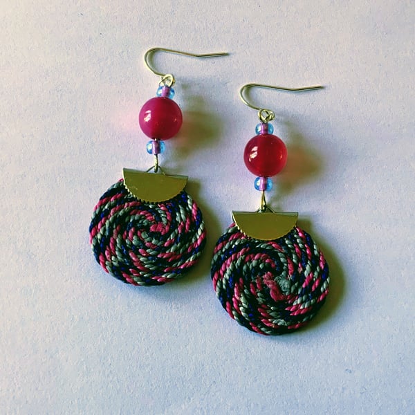 Satin Spiral Cord Earrings