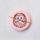 Pink Hedgehog Needle Minder. Gift for cross stitcher.