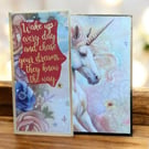 Chase Your Dreams, They Know The Way Unicorn Greeting Card