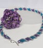 Purple and Teal Spiral Rope Necklace - Image 5