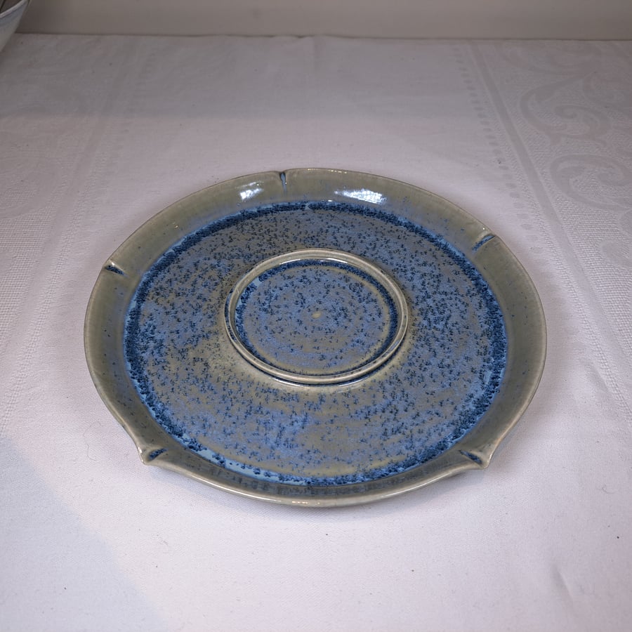 KATHERINE LYNAS - green crystal candle holder with candle (commission)