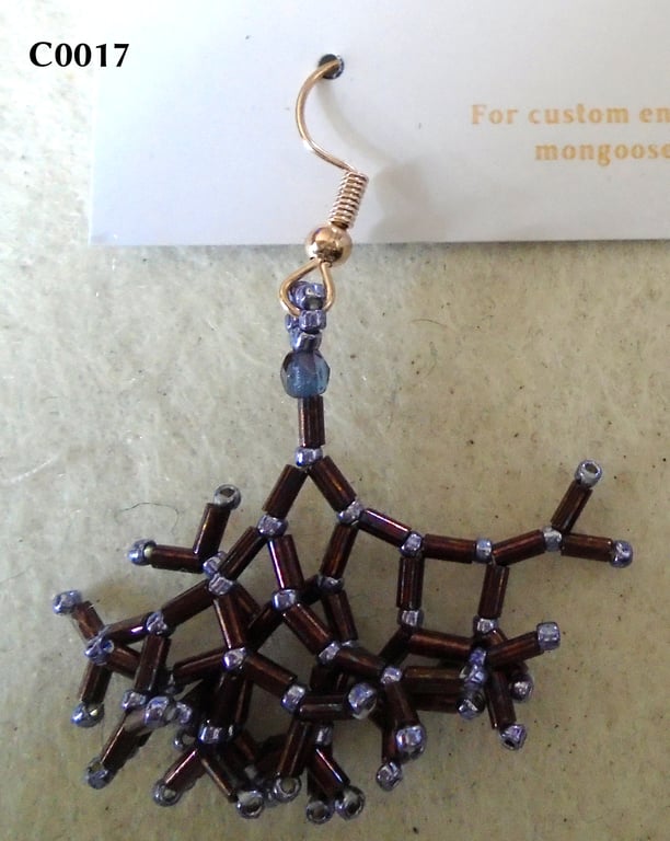 Fractal-style earrings (customisable)