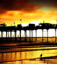 Teignmouth Pier And Beach Devon England UK Photograph Print