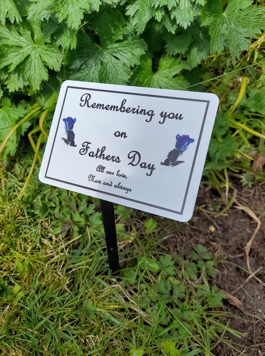 Personalised Fathers Day Memorial Plaque Dad Grave Ornament Grave Decoration Dad