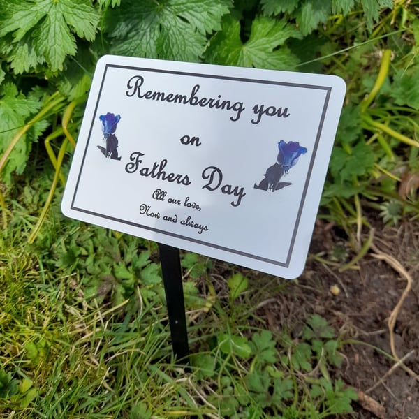 Personalised Fathers Day Memorial Plaque Dad Grave Ornament Grave Decoration Dad