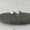 Silver watering can earrings, stud earrings, gifts for gardeners