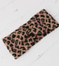 SAMPLE Leopard twist headband - camel and charcoal (small size)