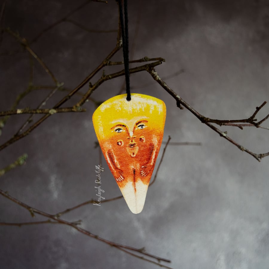Candy corn American sweet hanging decoration, double sided
