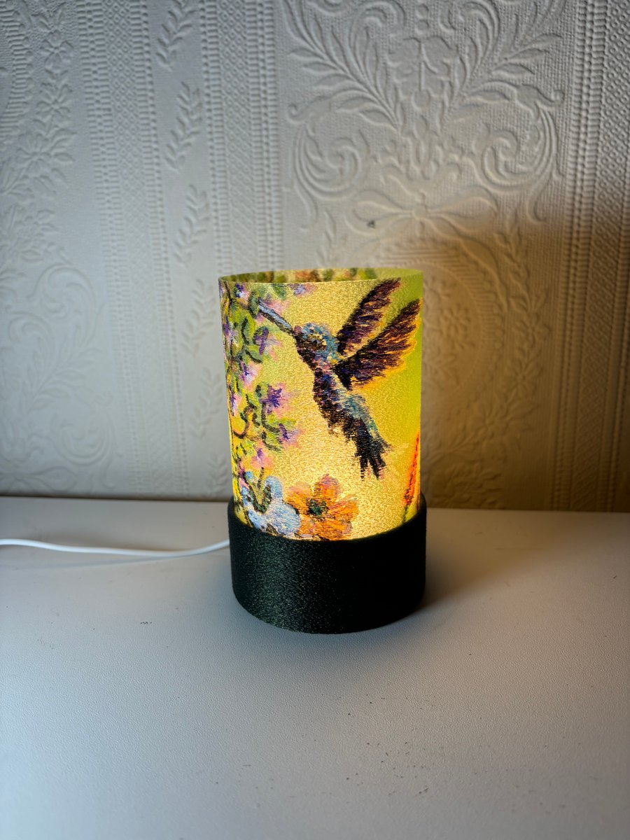 Hand painted usb hummingbird lamp by Andrew jenkins