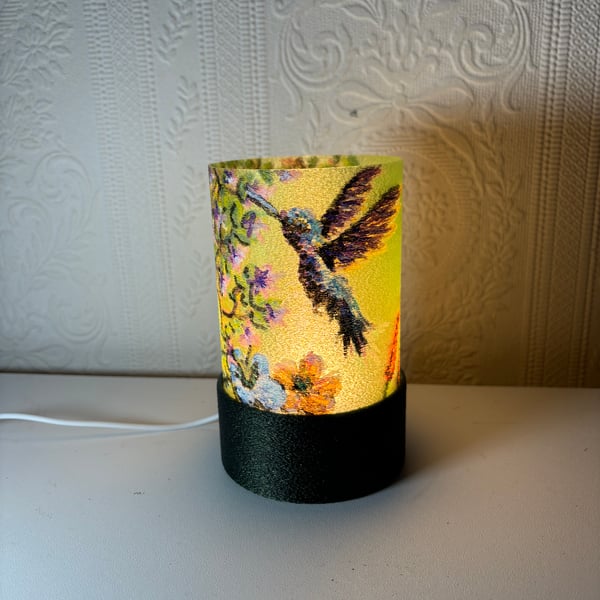 Hand painted usb hummingbird lamp by Andrew jenkins