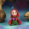 Tiny Bell-ringing Gnome 'Kit' 1.5" OOAK Sculpt by Ann Galvin