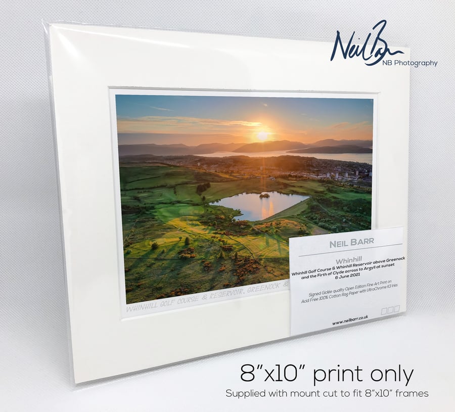 Whinhill Golf Course, Greenock & Firth of Clyde - A5 (10" x 8") Unframed Print