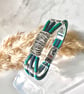 Natural Cork 'Leather' Lines Bracelet - Navy Lake - Image 2