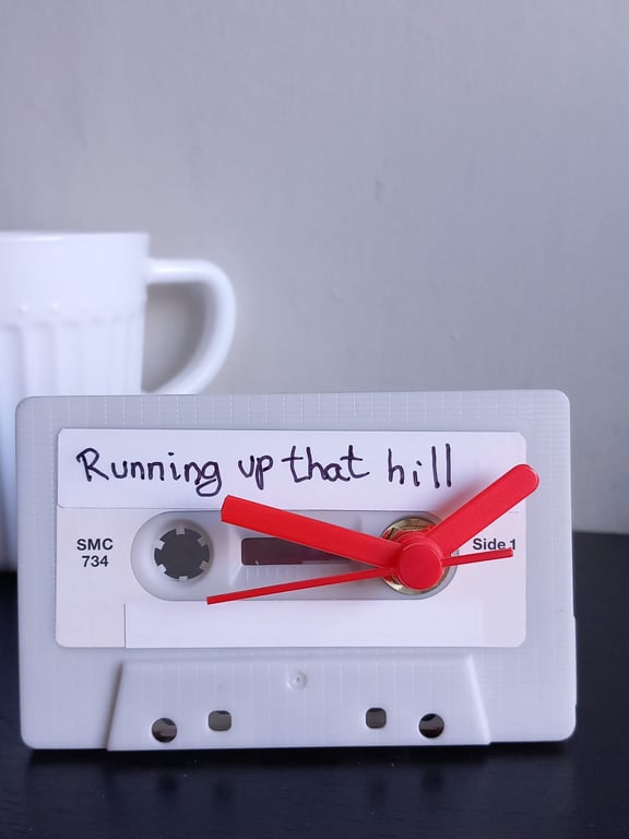 80s Cassette tape clock "Running Up That Hill" retro gift Stranger Things  fans