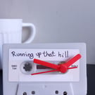 80s Cassette tape clock "Running Up That Hill" retro gift Stranger Things  fans