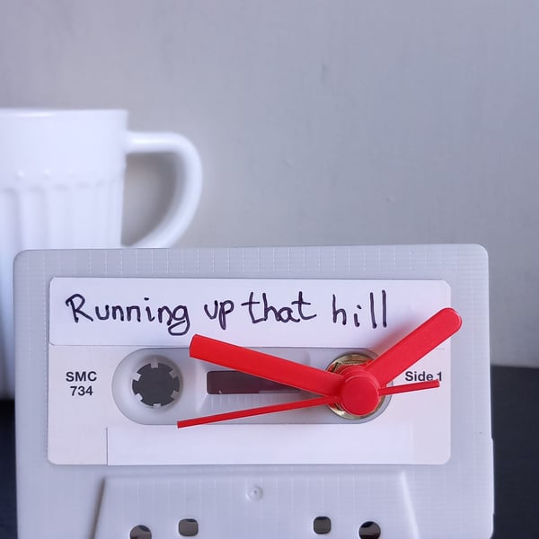 80s Cassette tape clock "Running Up That Hill" retro gift Stranger Things  fans