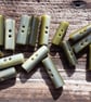 25mm & 30mm  Spanish Cylindrical Grey Green Multi 2 Hole Button Toggle - Image 4