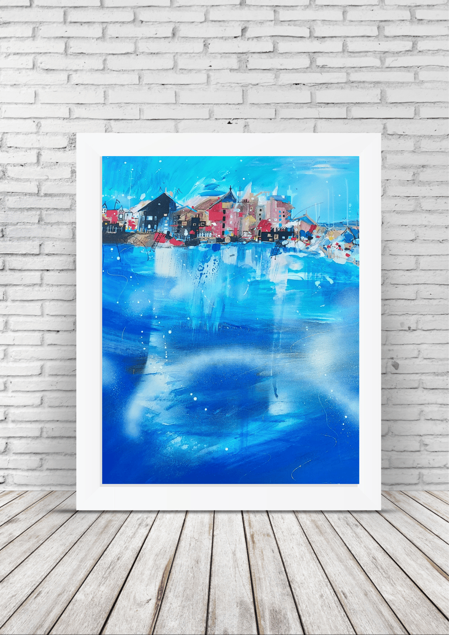  St Ives Original Abstract Painting Mixed Media High End Original Artwork