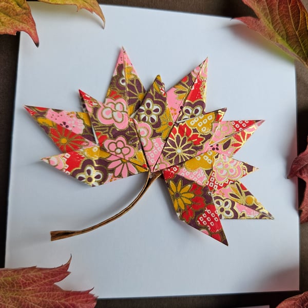 Origami Maple Leaf Card