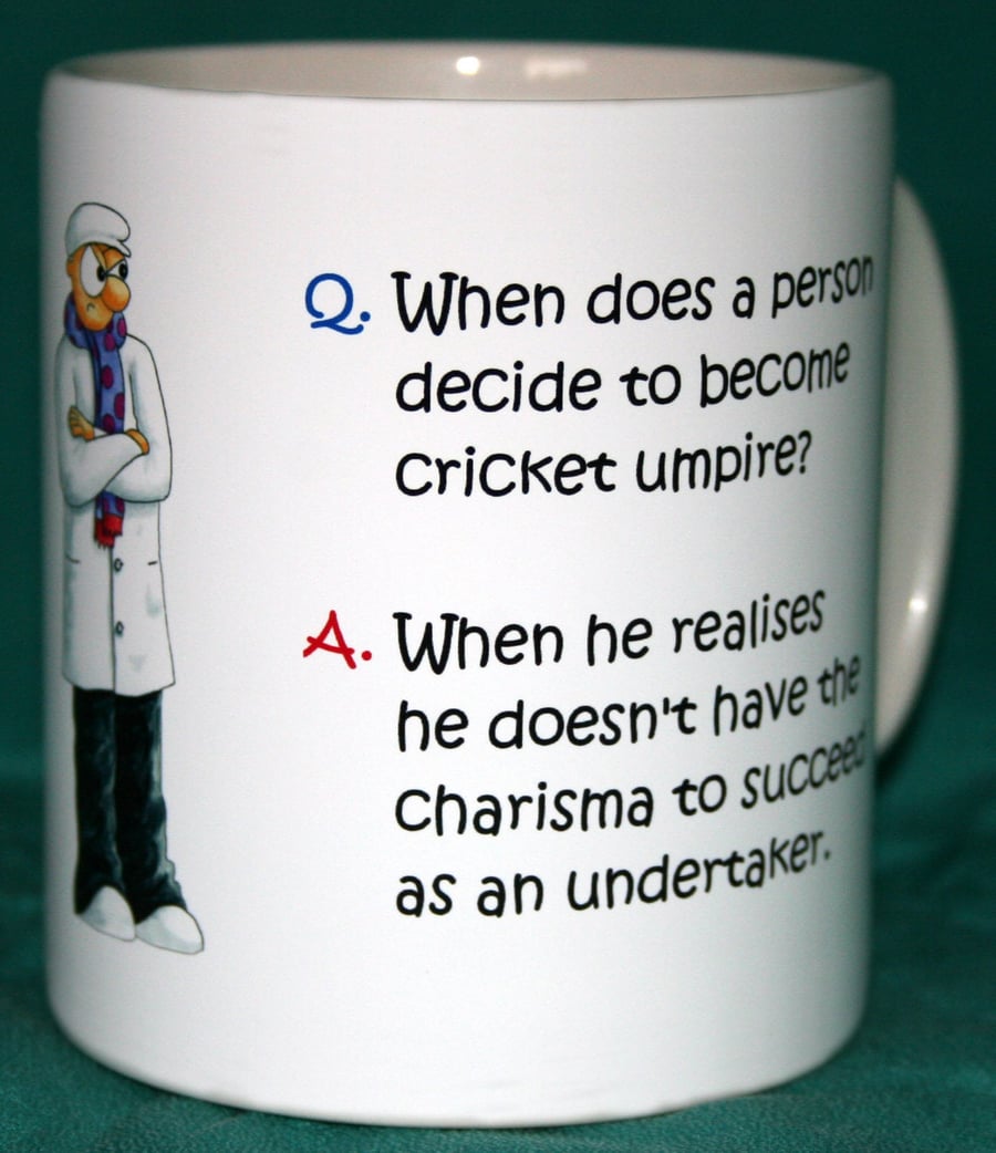 Cricket joke mug - decide to be an umpire