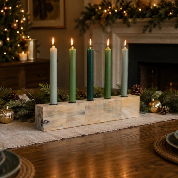 Dinner Candle Holder Upcycled Dining Table Decor 