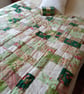 Vintage fabric patchwork quilt - Image 4