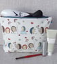 Large zipped pouch, project bag, cosmetic bag, hedgehogs - Image 9
