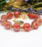 Sparkly Faceted Glass Memory Wire Beaded Bracelet - Image 2