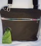 Wax Cotton Crossbody Dog Walking bag - Brown 2 - Image 1