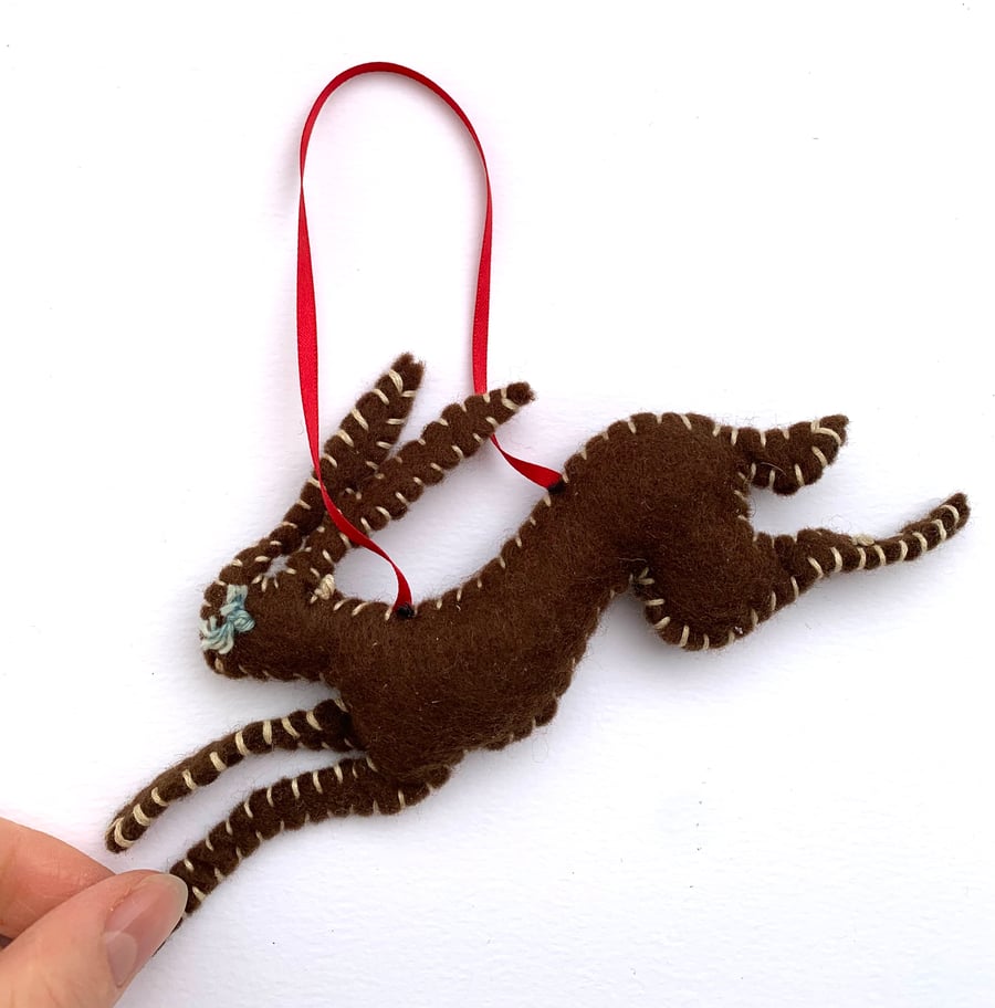Little Felt Hare - sale item ready to ship