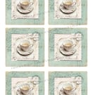 Vintage inspired teacups digital download ephemera 