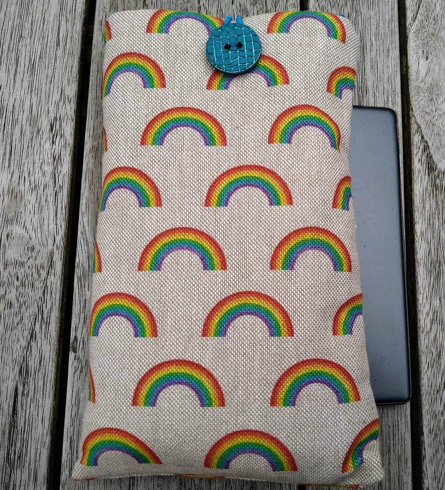 Phone  or sunglasses cover  with rainbows 