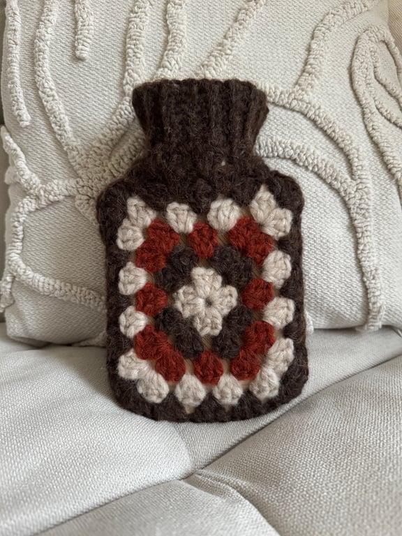 Rustic Retreat Crochet Hot Water Bottle