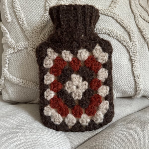 Rustic Retreat Crochet Hot Water Bottle