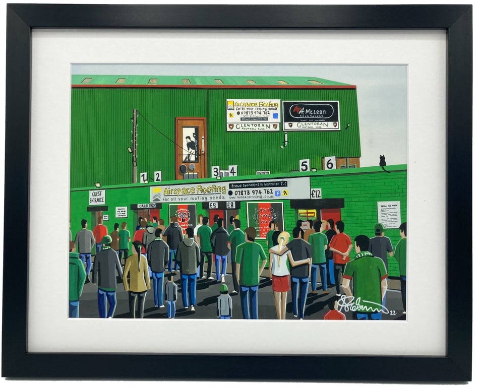 Glentoran Framed & Unframed Art Print Football Club FC The Oval Stadium Gift