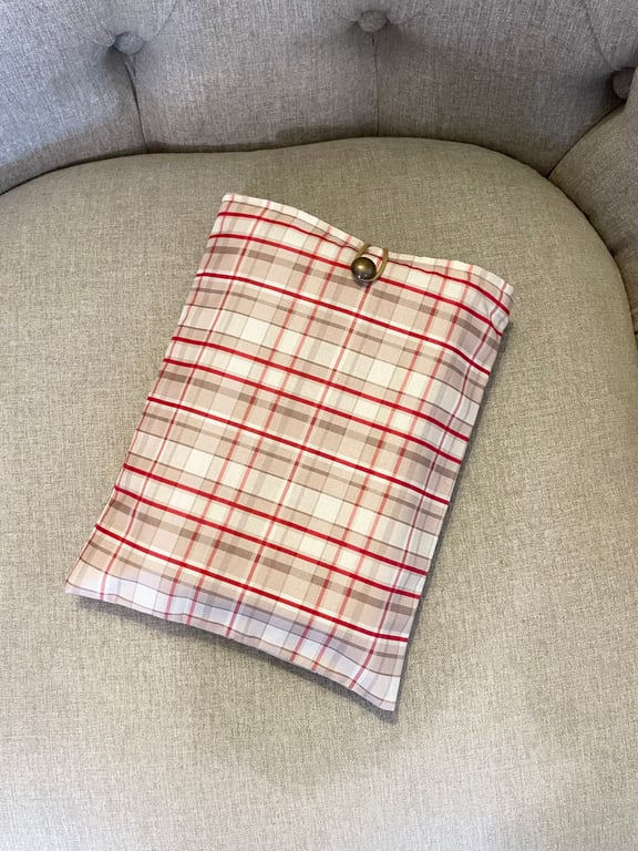 Autumnal Winter Tartan Book Sleeve