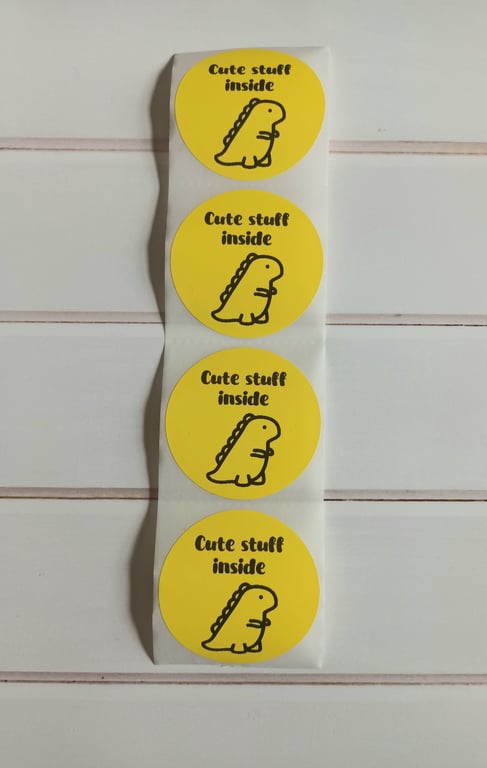 50 'Cute Stuff inside' Thermal Printed Stickers (19Y)