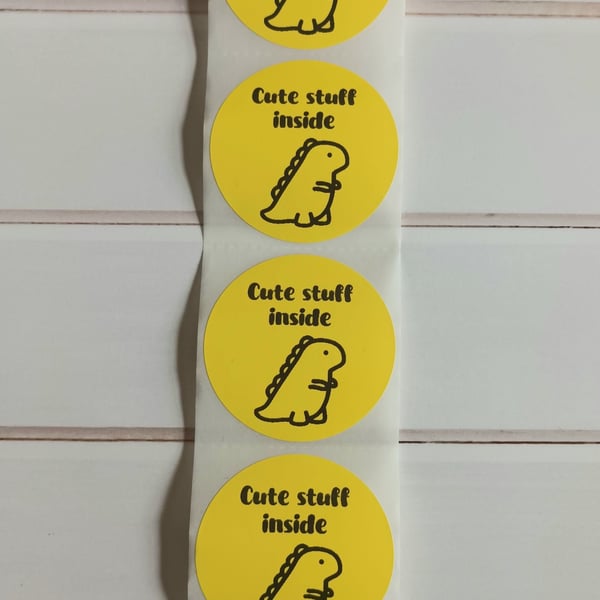 50 'Cute Stuff inside' Thermal Printed Stickers (19Y)