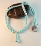 Pale Aqua Glass Pearl Necklace - Handmade In Devon - Image 9