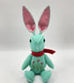 Aqua Bunny The Little Hand Embroidered Felt Rabbit   - Image 5