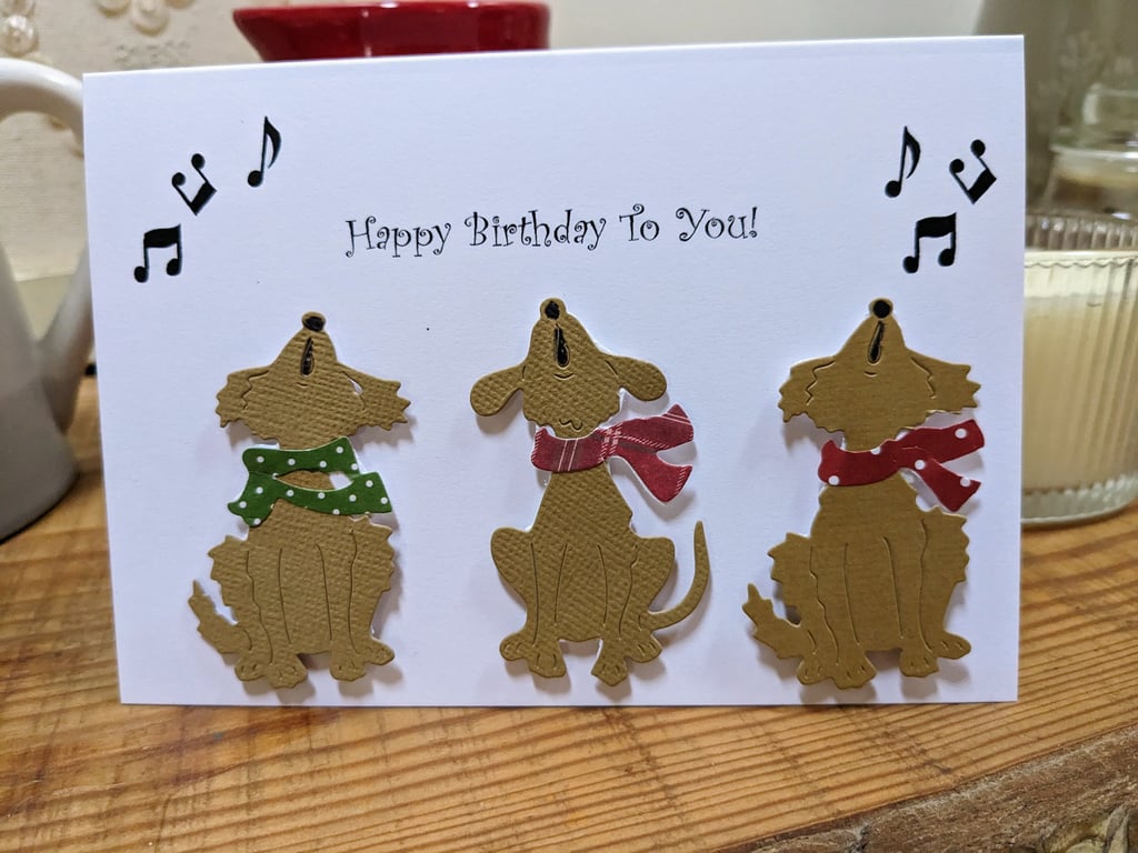 Singing Dogs Birthday Card