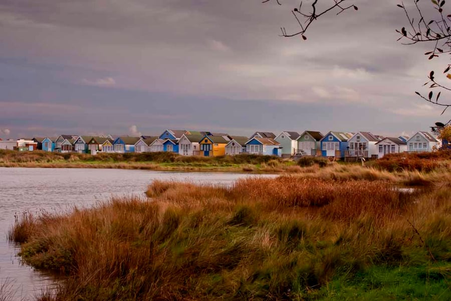 Beach Huts Hengistbury Head Dorset England Photograph Print