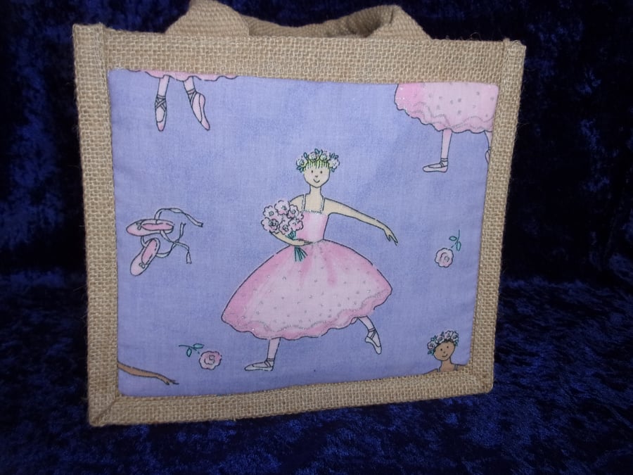 Small Jute Bag with Ballerina Pocket