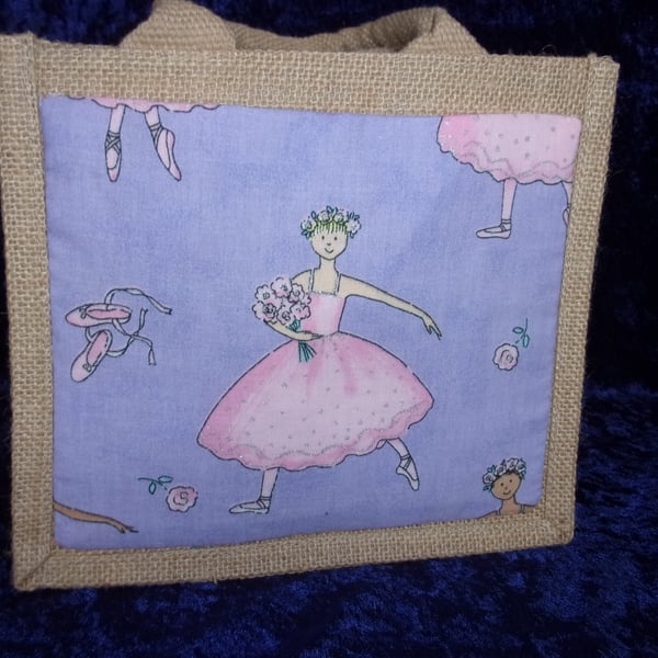 Small Jute Bag with Ballerina Pocket