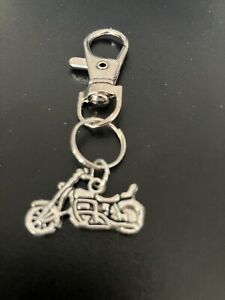 motorbike keyring bag charm zip puller swivel clip on key chain lanyard