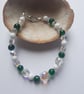 white and Green Crystals Bracelet - Image 2