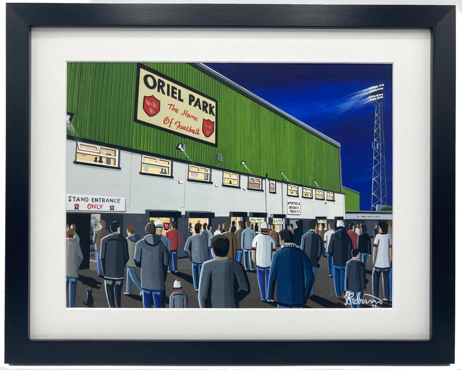 Dundalk F.C, Oriel Park High Quality Framed, Football Art Print