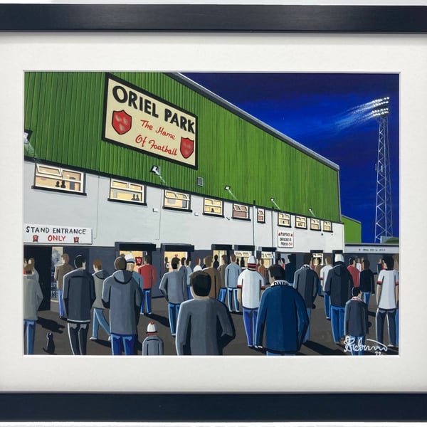 Dundalk F.C, Oriel Park High Quality Framed, Football Art Print